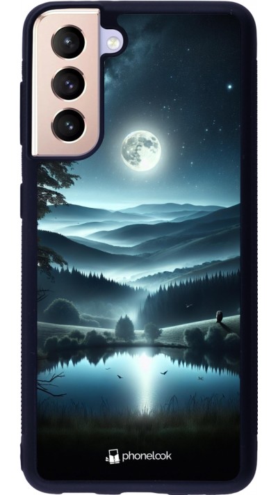 Coque Samsung Galaxy S21 5G - Silicone rigide noir Night Sky View