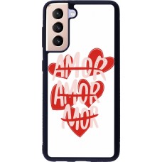 Coque Samsung Galaxy S21 5G - Silicone rigide noir Saint Valentines Day 26 Amor
