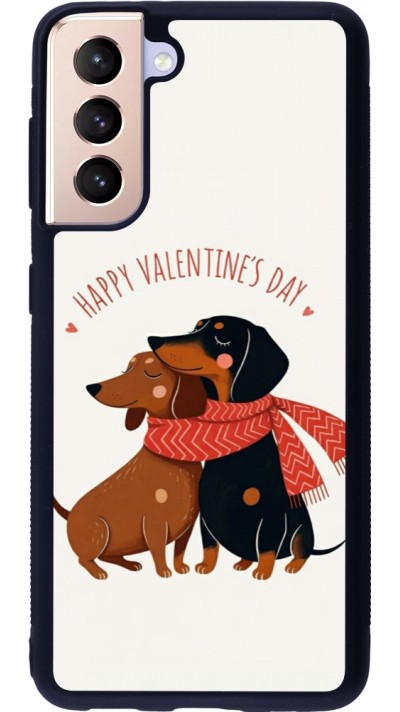 Samsung Galaxy S21 5G Case Hülle - Silikon schwarz Saint Valentines Day 26 Happy Valentine