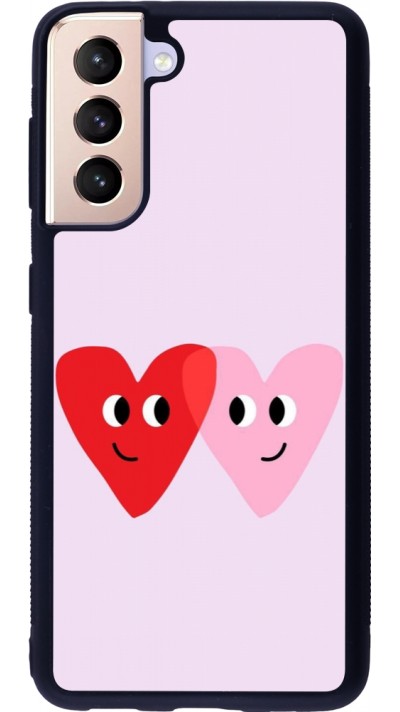 Samsung Galaxy S21 5G Case Hülle - Silikon schwarz Saint Valentines Day 26 Heart