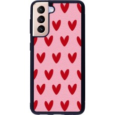 Samsung Galaxy S21 5G Case Hülle - Silikon schwarz Saint Valentines Day 26 Pattern heart