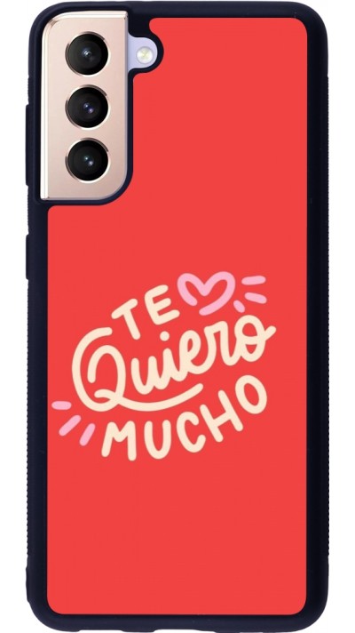 Samsung Galaxy S21 5G Case Hülle - Silikon schwarz Saint Valentines Day 26 Te quiero mucho