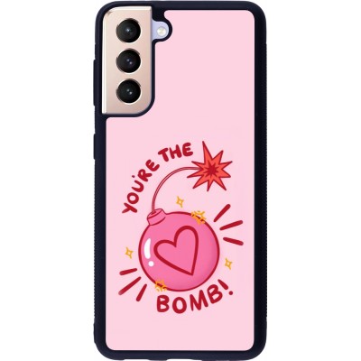 Coque Samsung Galaxy S21 5G - Silicone rigide noir Saint Valentines Day 26 You are the bomb