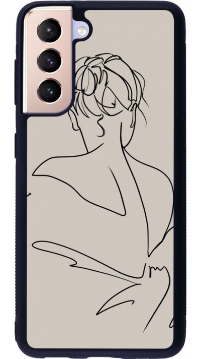 Coque Samsung Galaxy S21 5G - Silicone rigide noir Salnikova 05