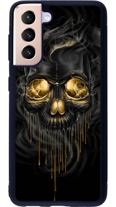 Coque Samsung Galaxy S21 5G - Silicone rigide noir Skull 02