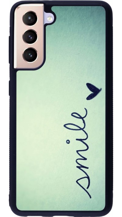 Coque Samsung Galaxy S21 5G - Silicone rigide noir Smile