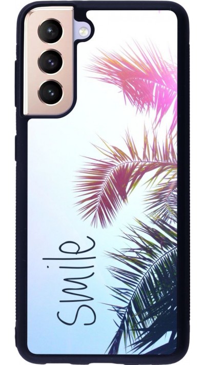 Coque Samsung Galaxy S21 5G - Silicone rigide noir Smile 05