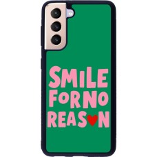 Samsung Galaxy S21 5G Case Hülle - Silikon schwarz Smile for no reason 2026