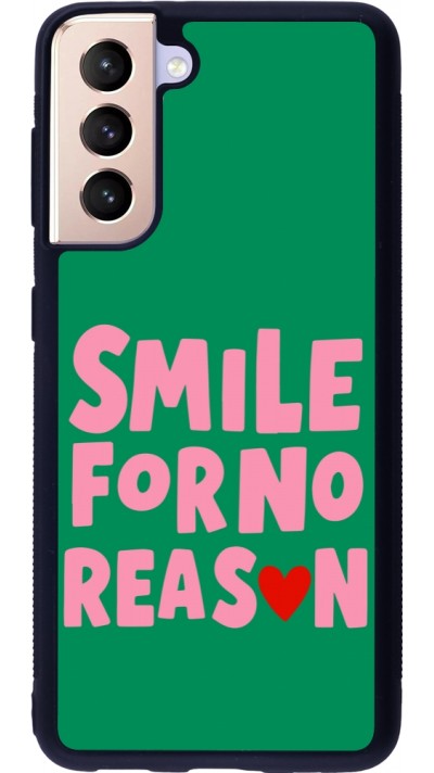 Samsung Galaxy S21 5G Case Hülle - Silikon schwarz Smile for no reason 2026