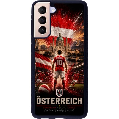 Samsung Galaxy S21 5G Case Hülle - Silikon schwarz Fussball Österreich splash 2026
