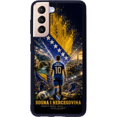 Samsung Galaxy S21 5G Case Hülle - Silikon schwarz Fussball Bosnien und Herzegowina splash 2026