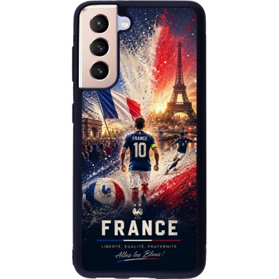 Samsung Galaxy S21 5G Case Hülle - Silikon schwarz Fussball Frankreich splash 2026