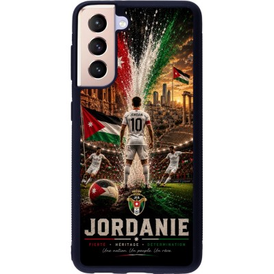 Samsung Galaxy S21 5G Case Hülle - Silikon schwarz Fussball Jordanien splash 2026