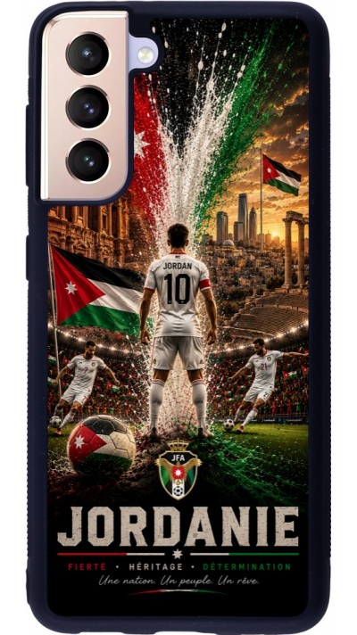 Samsung Galaxy S21 5G Case Hülle - Silikon schwarz Fussball Jordanien splash 2026