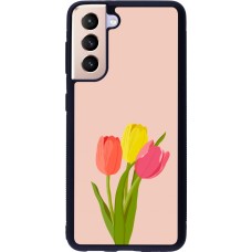 Samsung Galaxy S21 5G Case Hülle - Silikon schwarz Spring 23 tulip trio