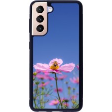 Coque Samsung Galaxy S21 5G - Silicone rigide noir Bee on a flower Spring 2026