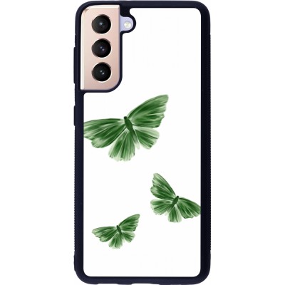 Coque Samsung Galaxy S21 5G - Silicone rigide noir Butterflies Spring 2026