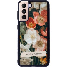 Coque Samsung Galaxy S21 5G - Silicone rigide noir Full Bloom Spring 2026