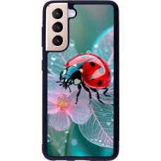 Coque Samsung Galaxy S21 5G - Silicone rigide noir Ladybird in bloom Spring 2026