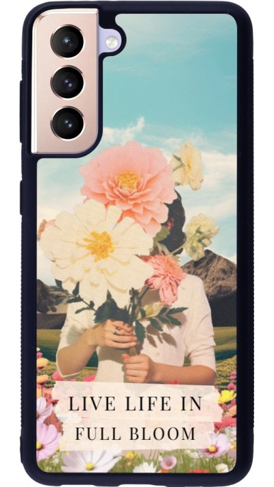 Samsung Galaxy S21 5G Case Hülle - Silikon schwarz Live life in full moon Spring 2026