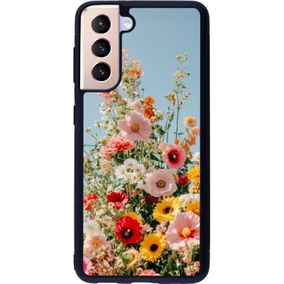 Coque Samsung Galaxy S21 5G - Silicone rigide noir Spring flowers Spring 2026