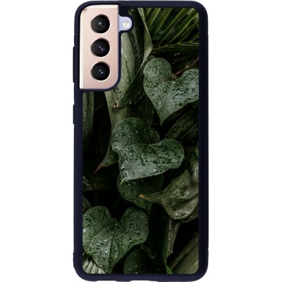 Samsung Galaxy S21 5G Case Hülle - Silikon schwarz Spring 23 fresh plants