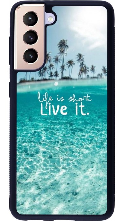 Coque Samsung Galaxy S21 5G - Silicone rigide noir Summer 18 24
