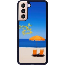 Coque Samsung Galaxy S21 5G - Silicone rigide noir Summer 2025 Bring me to the beach