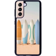 Samsung Galaxy S21 5G Case Hülle - Silikon schwarz Summer surfboard 2025