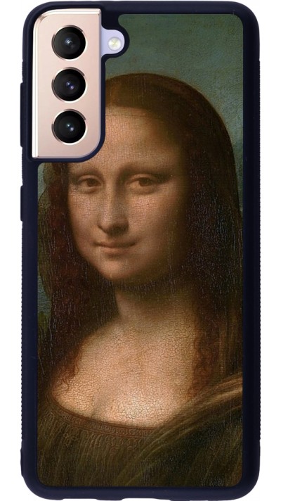 Coque Samsung Galaxy S21 5G - Silicone rigide noir Tableau art - La Joconde - Léonard de Vinci