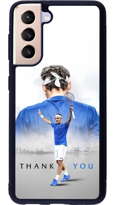 Samsung Galaxy S21 5G Case Hülle - Silikon schwarz Thank you Roger