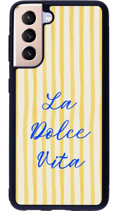 Coque Samsung Galaxy S21 5G - Silicone rigide noir The good life 2026