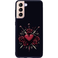 Samsung Galaxy S21 5G Case Hülle - Silikon schwarz Valentine 2024 gothic love