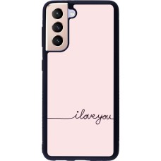 Samsung Galaxy S21 5G Case Hülle - Silikon schwarz Valentine 2023 i love you writing