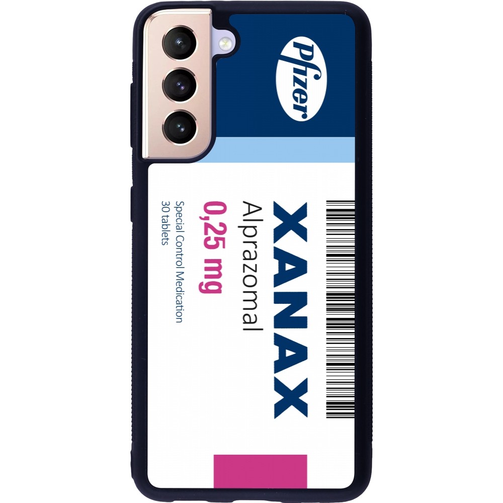 Coque Samsung Galaxy S21 5G - Silicone rigide noir Xanax Alprazolam 2025