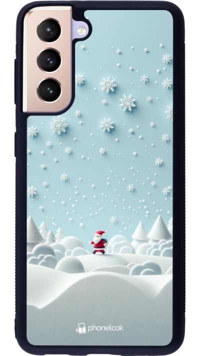 Samsung Galaxy S21 5G Case Hülle - Silikon schwarz Weihnachten 2023 Kleiner Vater Schneeflocke