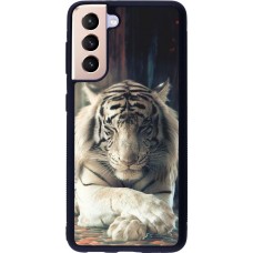 Coque Samsung Galaxy S21 5G - Silicone rigide noir Zen Tiger
