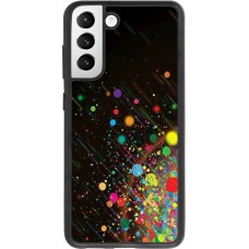 Coque Samsung Galaxy S21 FE 5G - Silicone rigide noir Abstract Bubble Lines