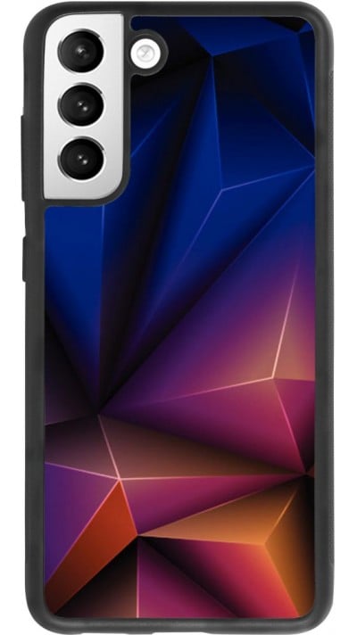 Coque Samsung Galaxy S21 FE 5G - Silicone rigide noir Abstract Triangles 
