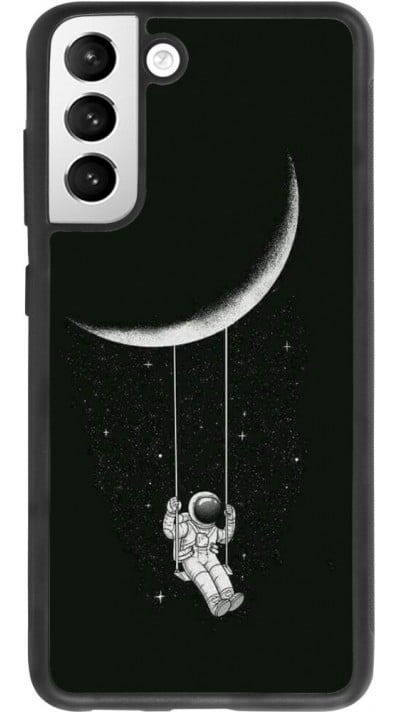 Coque Samsung Galaxy S21 FE 5G - Silicone rigide noir Astro balançoire