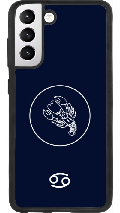 Coque Samsung Galaxy S21 FE 5G - Silicone rigide noir Astrologie Cancer