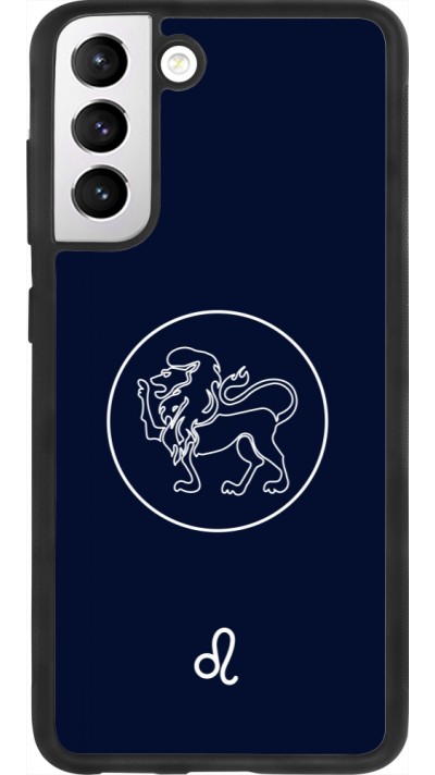 Coque Samsung Galaxy S21 FE 5G - Silicone rigide noir Astrologie Lion