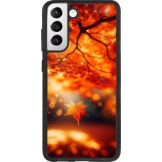 Samsung Galaxy S21 FE 5G Case Hülle - Silikon schwarz Herbst Magisch Orange