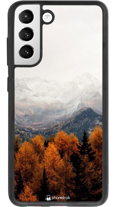 Coque Samsung Galaxy S21 FE 5G - Silicone rigide noir Autumn 21 Forest Mountain