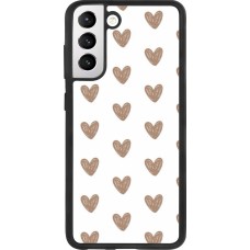 Coque Samsung Galaxy S21 FE 5G - Silicone rigide noir Autumn 2024 brown hearts