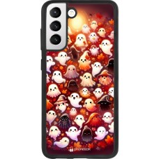 Coque Samsung Galaxy S21 FE 5G - Silicone rigide noir Fantômes automne mignons