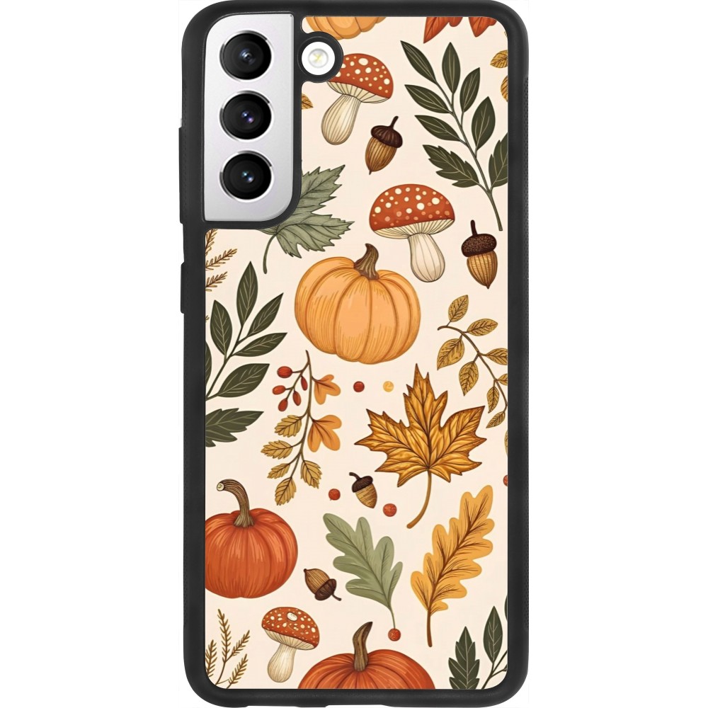 Samsung Galaxy S21 FE 5G Case Hülle - Silikon schwarz Autumn 25 Autumn pattern