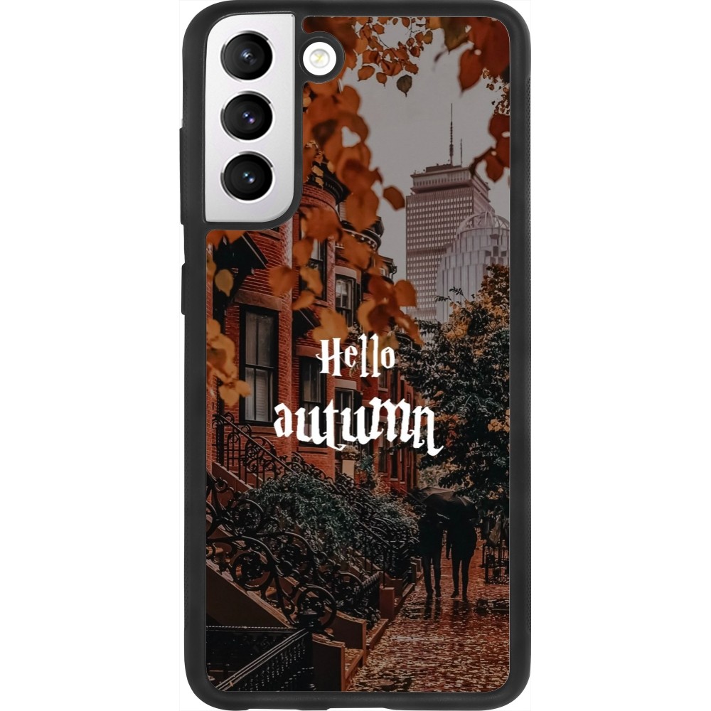 Samsung Galaxy S21 FE 5G Case Hülle - Silikon schwarz Autumn 25 Hello autumn
