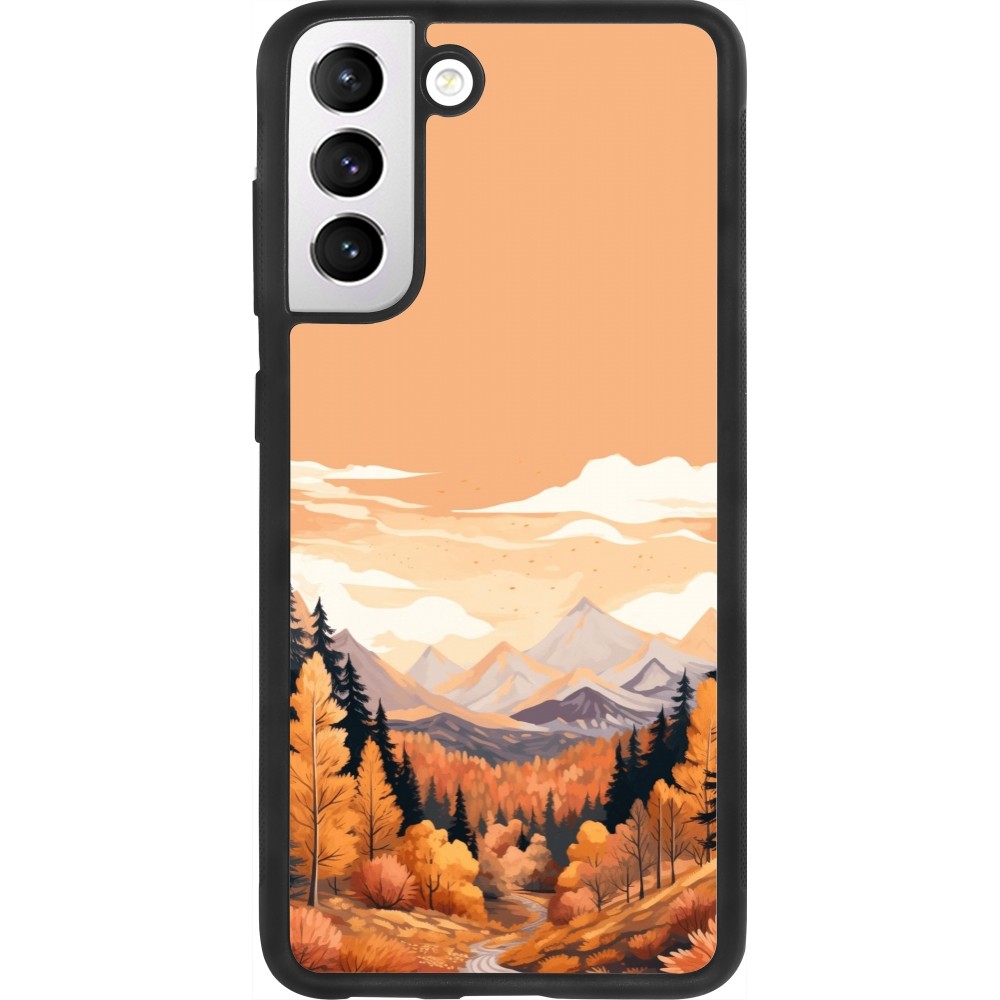 Samsung Galaxy S21 FE 5G Case Hülle - Silikon schwarz Autumn 25 Mountains