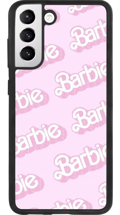Coque Samsung Galaxy S21 FE 5G - Silicone rigide noir Barbie light pink pattern